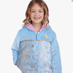 Disney Light Blue and Gold Princess Hoodie